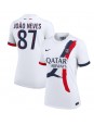 Paris Saint-Germain Joao Neves #87 Vieraspaita Naisten 2024-25 Lyhythihainen